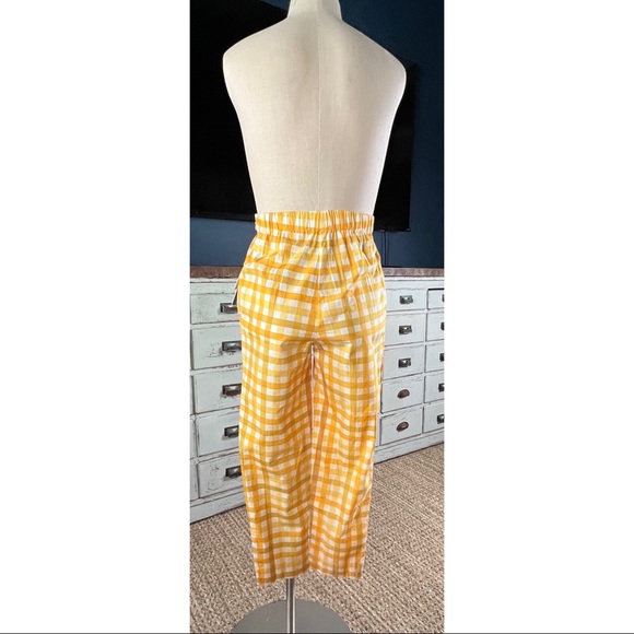 Anthropologie S/W/F Jolie Yellow Gingham Tapered Pants NWT New XS - Picture 9 of 15